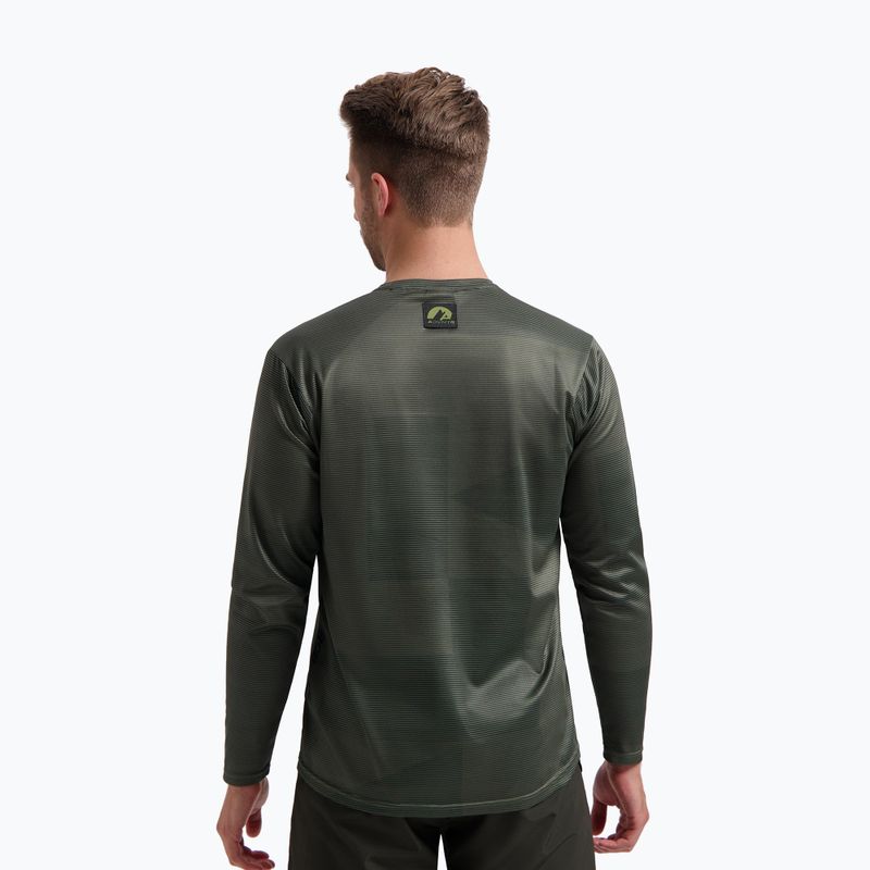 Longsleeve rowerowy męski Rogelli Advntr Core army green 2