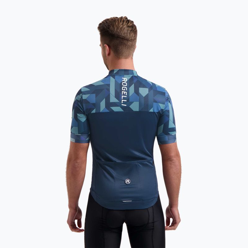 Koszulka rowerowa męska Rogelli Essential Graphic blue 2