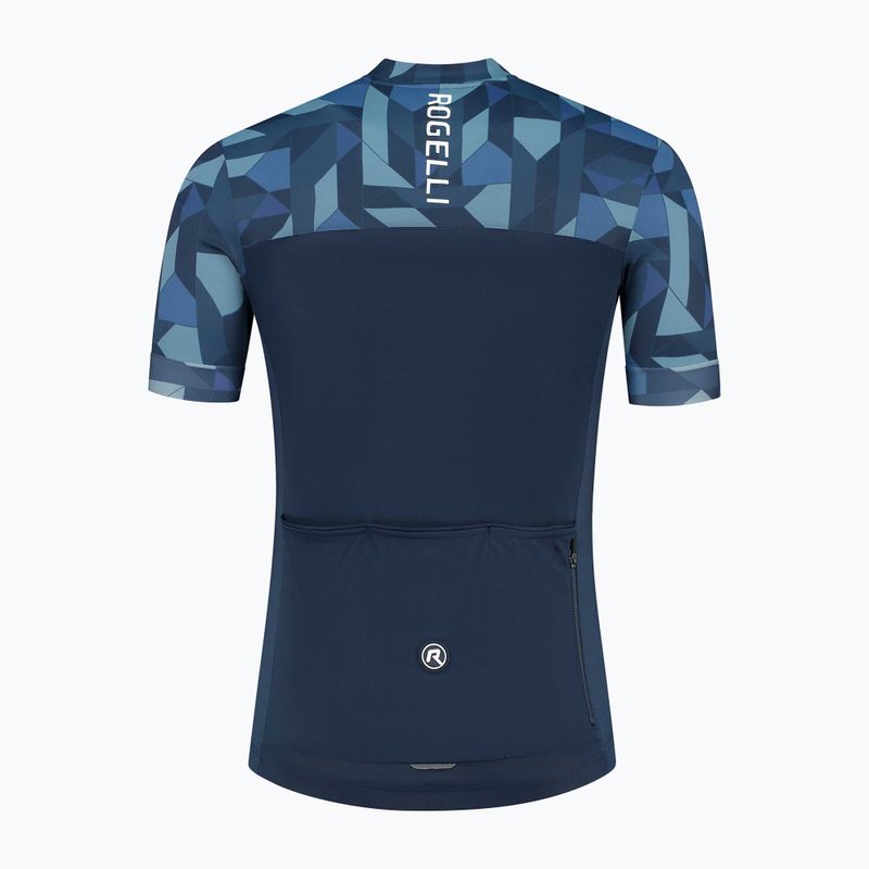 Koszulka rowerowa męska Rogelli Essential Graphic blue 5