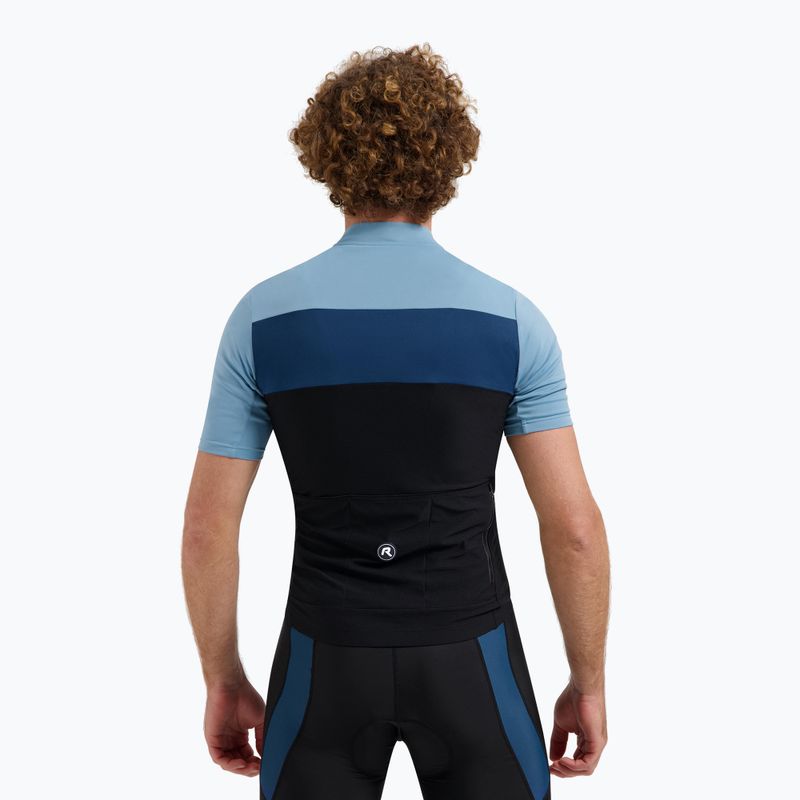 Koszulka rowerowa męska Rogelli Core Block black/blue/dark blue 2