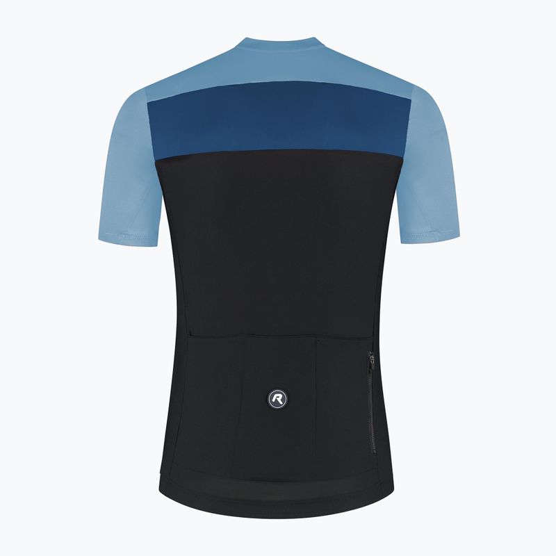 Koszulka rowerowa męska Rogelli Core Block black/blue/dark blue 7