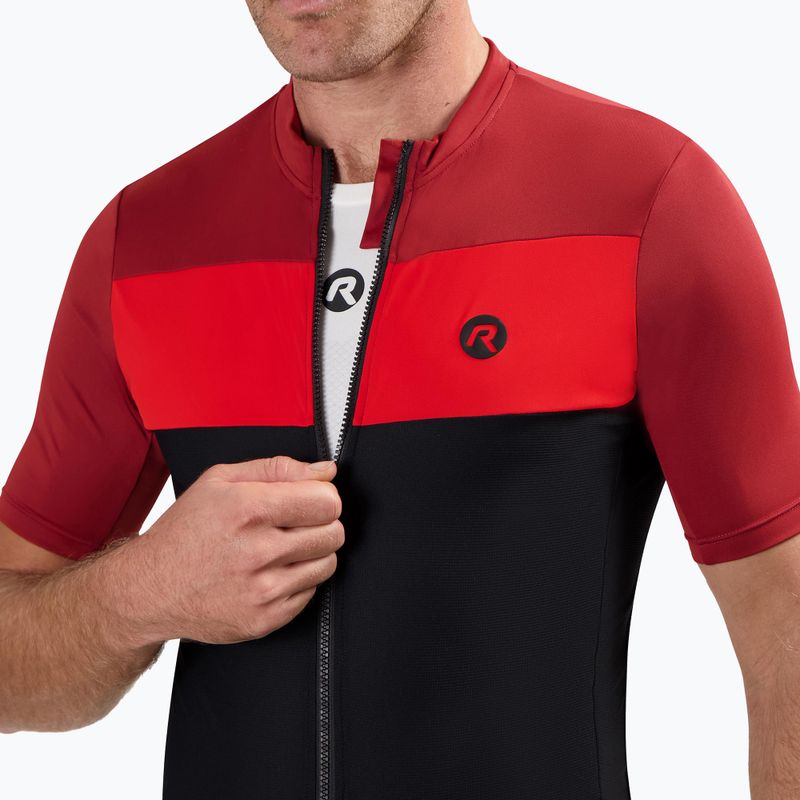 Koszulka rowerowa męska Rogelli Core Block black/bordeaux/red 3