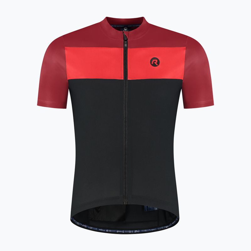 Koszulka rowerowa męska Rogelli Core Block black/bordeaux/red 6
