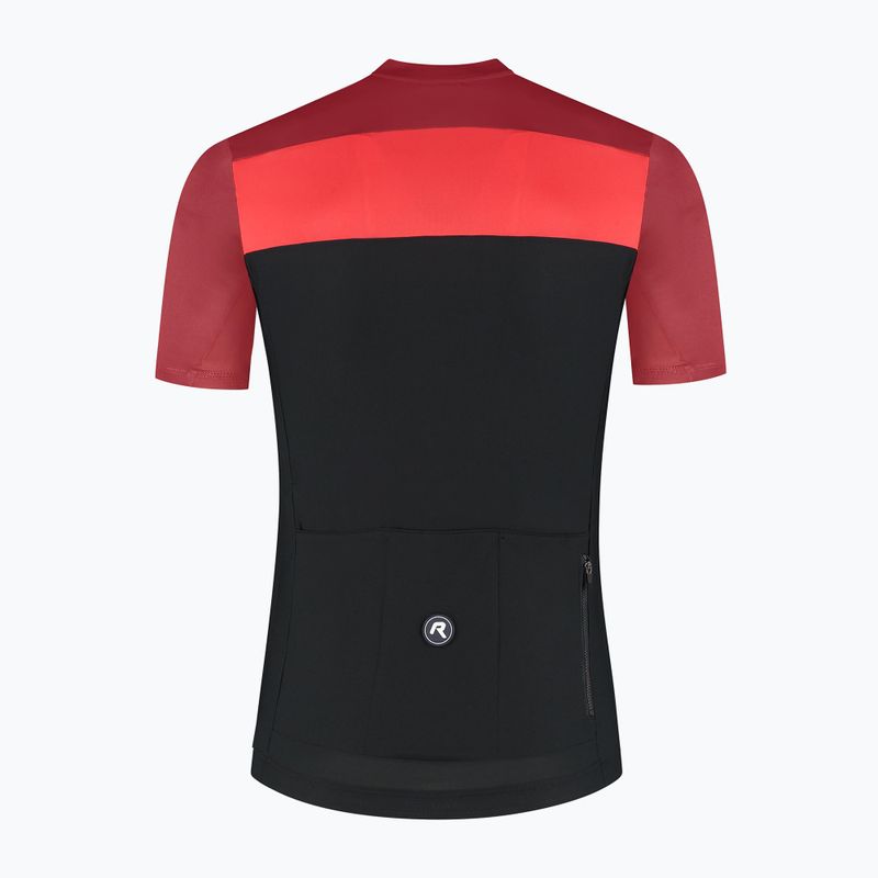 Koszulka rowerowa męska Rogelli Core Block black/bordeaux/red 7