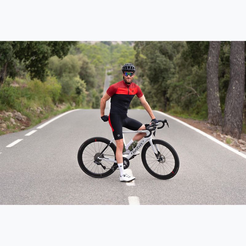 Koszulka rowerowa męska Rogelli Core Block black/bordeaux/red 10