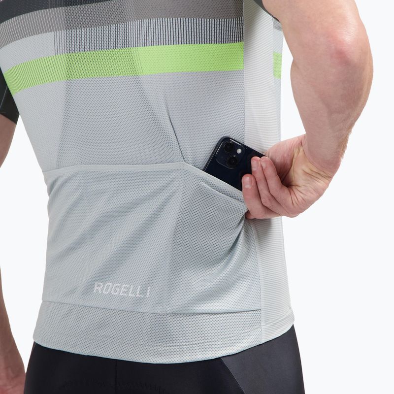 Koszulka rowerowa męska Rogelli Hero II grey/lime 4