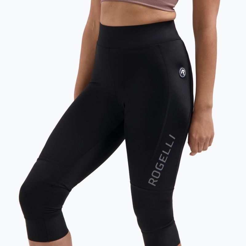 Spodenki rowerowe damskie Rogelli Essential III 3/4 black 3