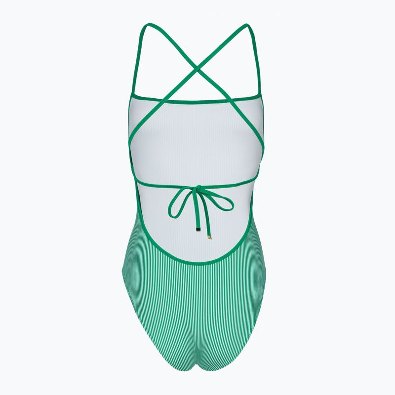 Strój kąpielowy jednoczęściowy damski Tommy Hilfiger Straight Neck Print ithaca olimpic green 2