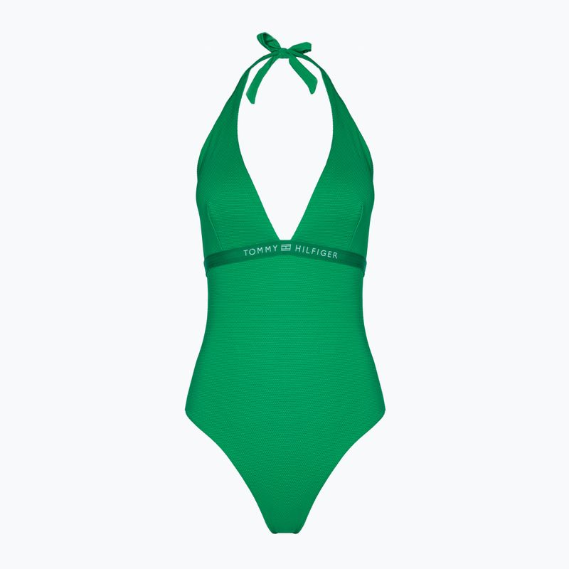 Strój kąpielowy jednoczęściowy damski Tommy Hilfiger Halter One Piece Rp olympic green