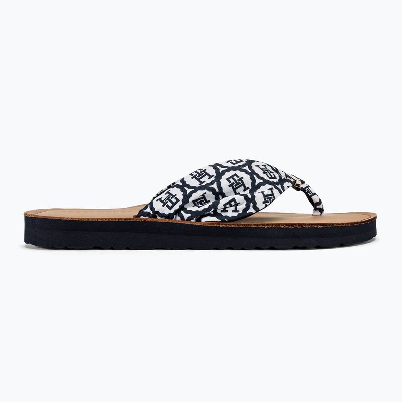 Japonki damskie Tommy Hilfiger Emblem Elevated Beach Sandal space blue 2