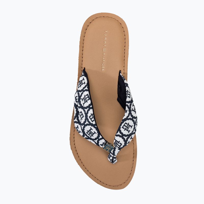 Japonki damskie Tommy Hilfiger Emblem Elevated Beach Sandal space blue 5
