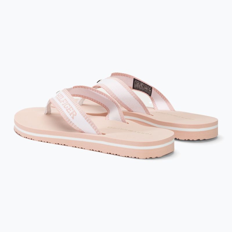 Japonki damskie Tommy Hilfiger Webbing Pool Slide ecru/whimsy pink 3