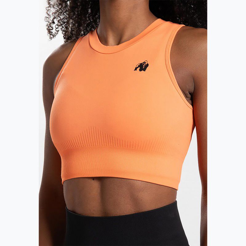 Top treningowy damski Gorilla Wear Olivia Crop orange 4