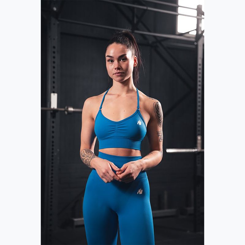 Biustonosz treningowy Gorilla Wear Olivia Sports Bra blue 5