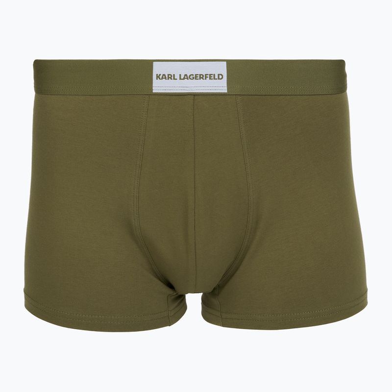 Bokserki męskie KARL LAGERFELD Essential Logo Trunk 7 par olive/clear sky/excalibur 3