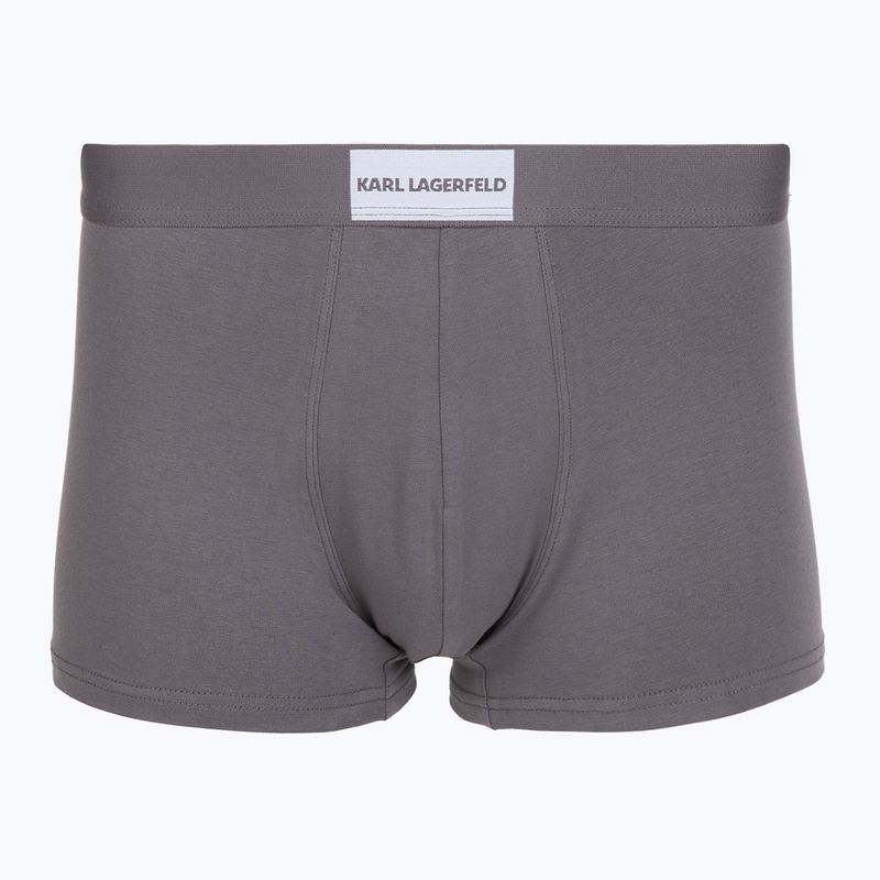 Bokserki męskie KARL LAGERFELD Essential Logo Trunk 7 par olive/clear sky/excalibur 4