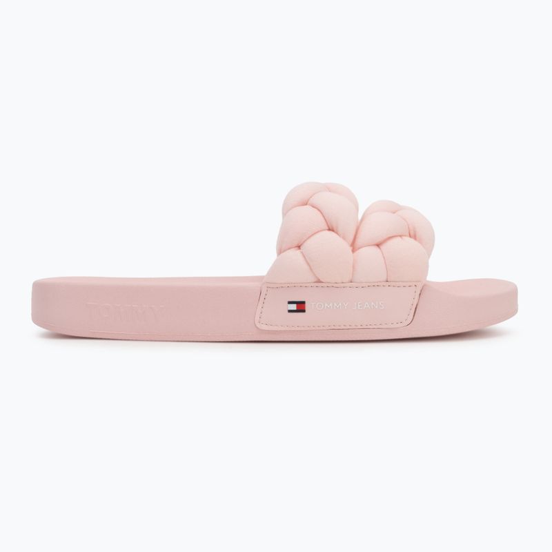 Klapki damskie Tommy Jeans Braided Slide delicate pink 2
