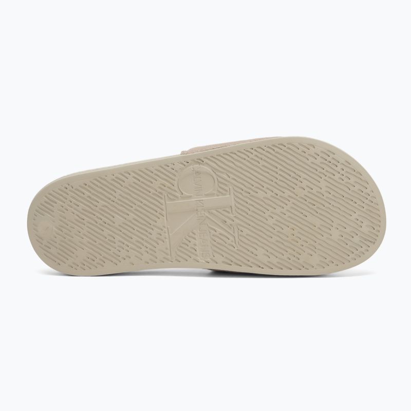 Klapki męskie Calvin Klein YM0YM01271 Slide Monogram Cv eggshell/atmosphere 4