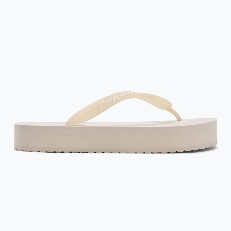 Japonki damskie Calvin Klein YW0YW01830 Beach Sandal Flatform Tpu eggshell/bright white 2