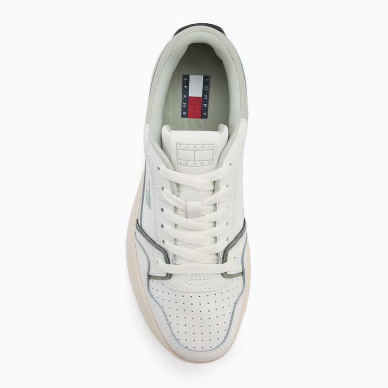 Buty damskie Tommy Jeans Retro Basket Flatform ecru/misty sage 5