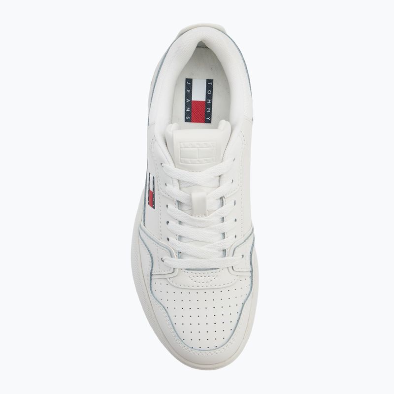 Buty damskie Tommy Jeans Retro Basket Flatform ecru 5