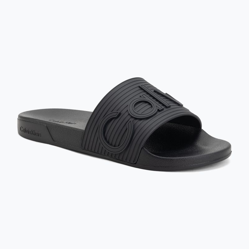 Klapki męskie Calvin Klein HM0HM02113 Ess Texture triple black