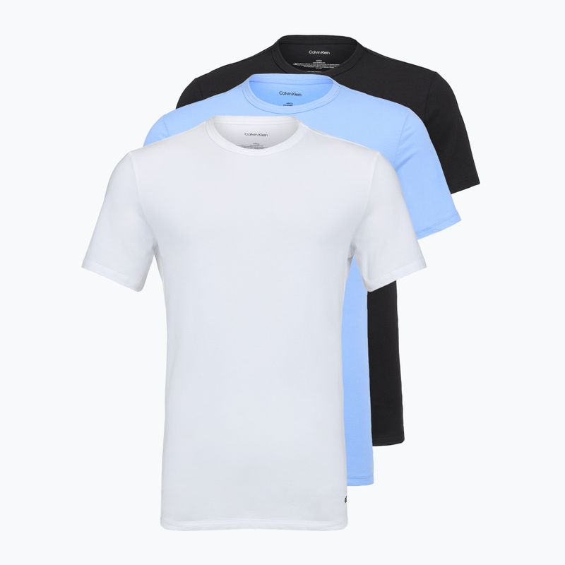 Koszulka męska Calvin Klein LV00NB4185 Crew Neck 3 szt. black w blue descent emb/blue desce