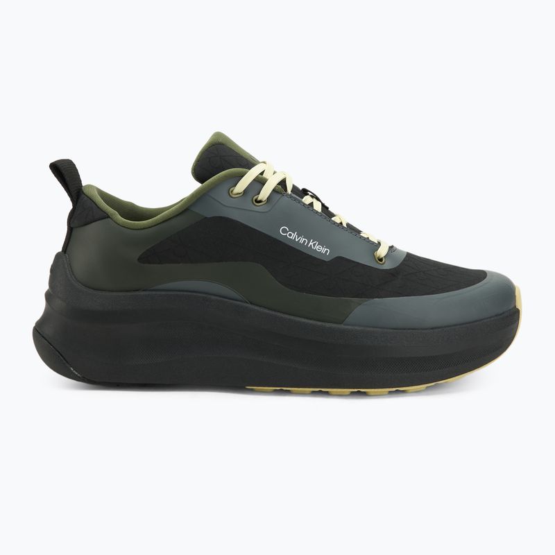 Buty męskie Calvin Klein YM0YM01456 Chunky Runner Lace Up Mix Aop black/medieval forest/coal/lime 2