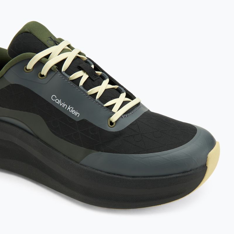 Buty męskie Calvin Klein YM0YM01456 Chunky Runner Lace Up Mix Aop black/medieval forest/coal/lime 7
