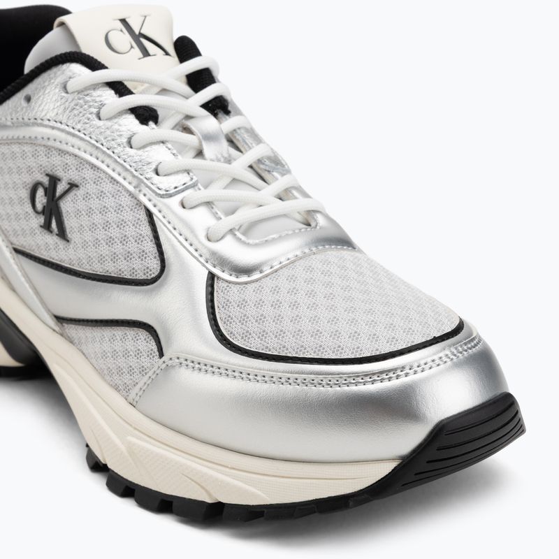 Buty męskie Calvin Klein YM0YM01402 Hike Runner Laceup Mesh Mix silver/black/marshmallow 7