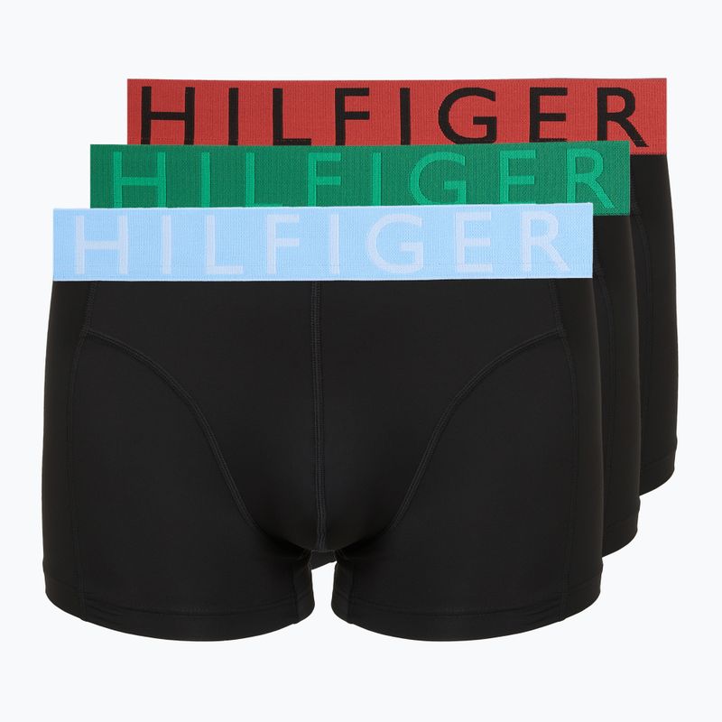 Bokserki męskie Tommy Hilfiger Trunk WB Cooling Technology 3 pary tra rd/brz blue/jde wnk