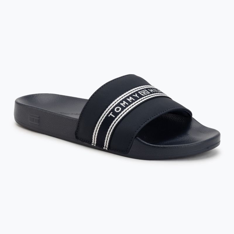 Klapki damskie Tommy Hilfiger Webbing Pool space blue