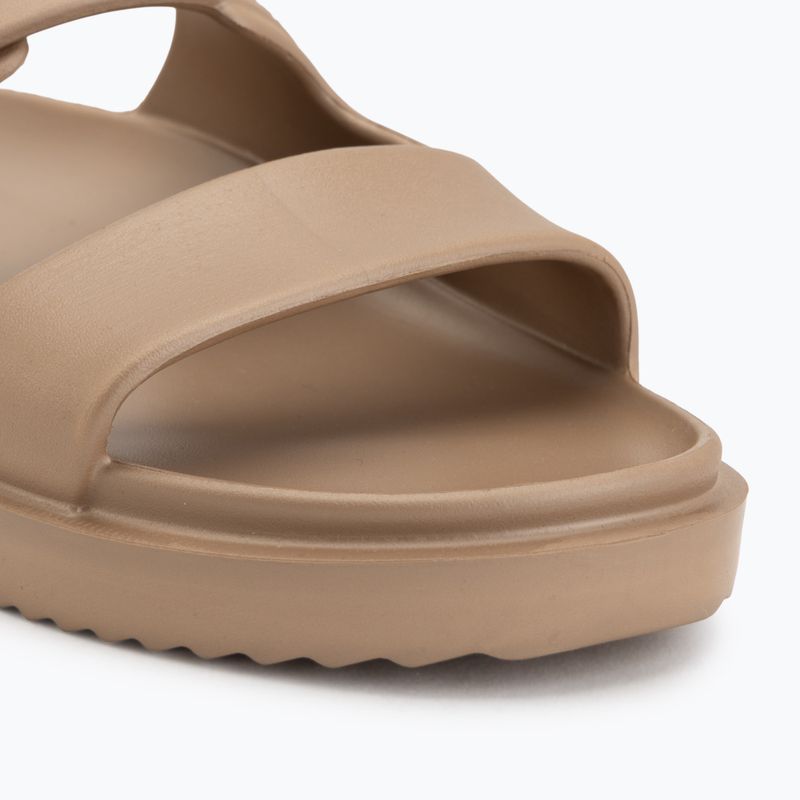 Klapki damskie Tommy Hilfiger Double Strap Sandal Pearl safari canvas pearlized 7
