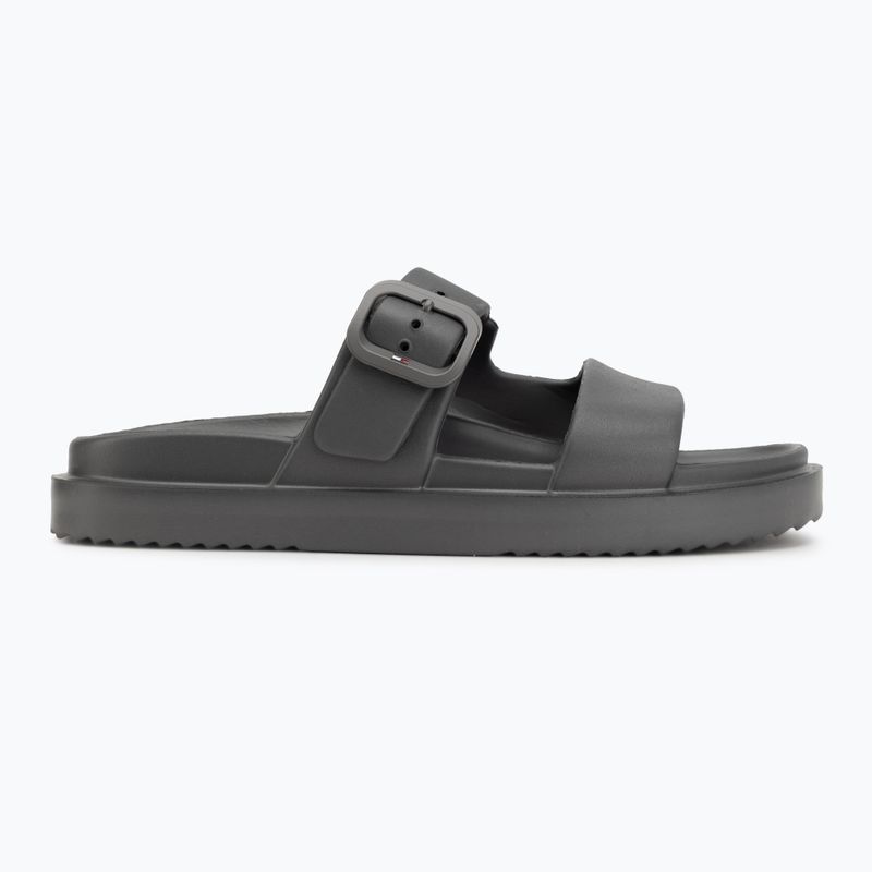 Klapki damskie Tommy Hilfiger Double Strap Sandal Pearl dark grey pearlized 2