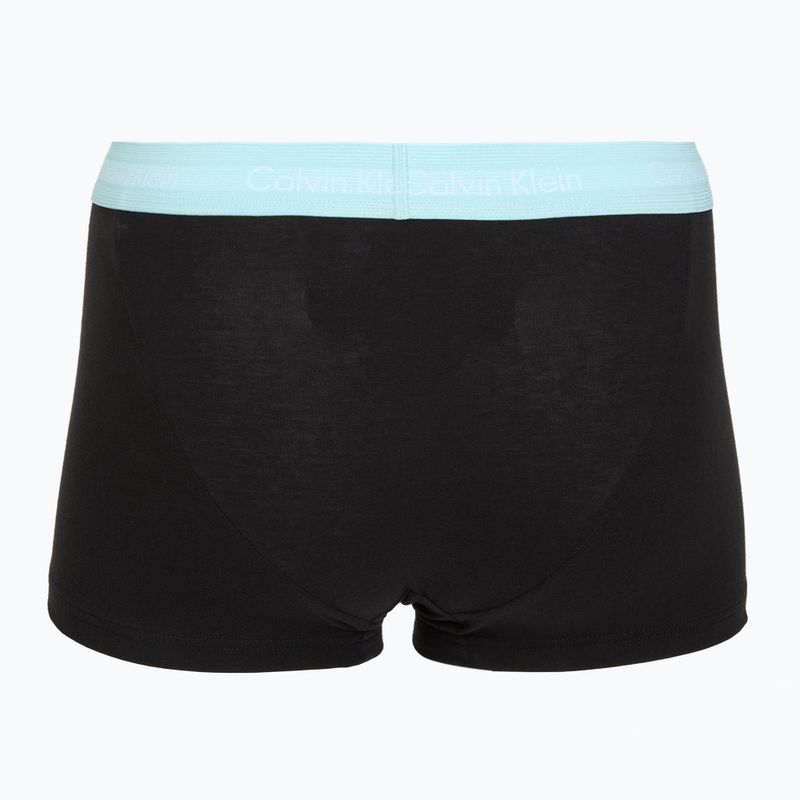 Bokserki Calvin Klein LV00NB4412 Low Rise Trunk 5 par black w plume wb/black w misty sage wb 7