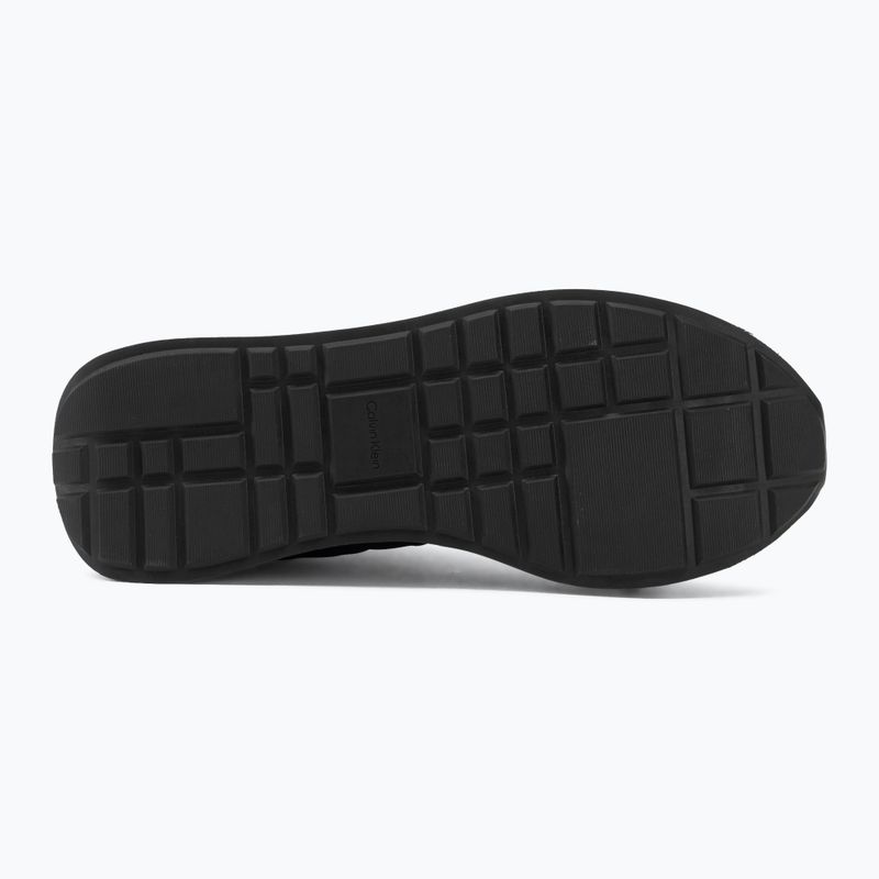 Buty męskie Calvin Klein HM0HM02212 Retro Runner Bans Leather Suede triple black/adrenaline rush 4