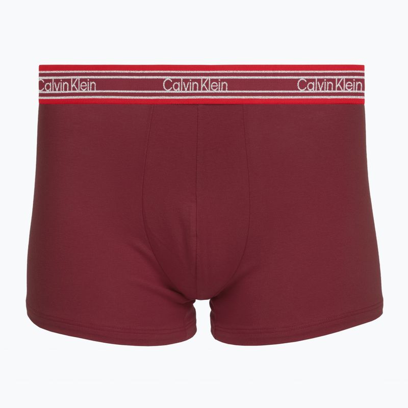 Bokserki męskie Calvin Klein LV00NB4615 Trunk black/established red/goji berry 3