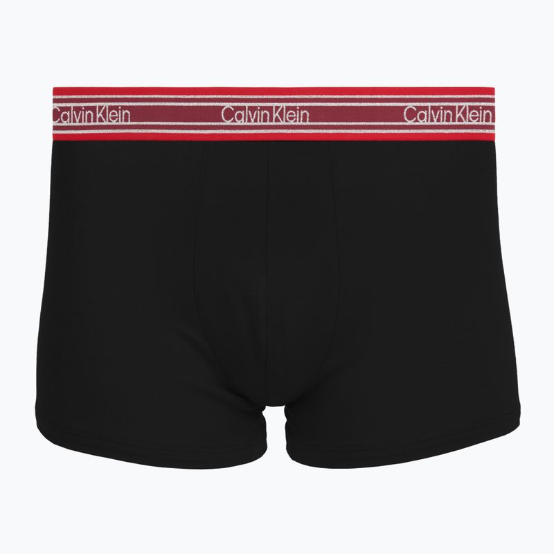Bokserki męskie Calvin Klein LV00NB4615 Trunk black/established red/goji berry 4