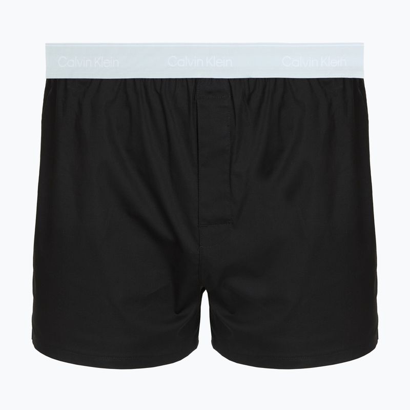 Bokserki męskie Calvin Klein LV00NB4267 Boxer Slim black bodies w/ poseidon blue/plein 2