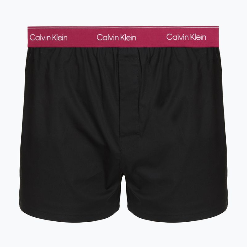 Bokserki męskie Calvin Klein LV00NB4267 Boxer Slim black bodies w/ poseidon blue/plein 4