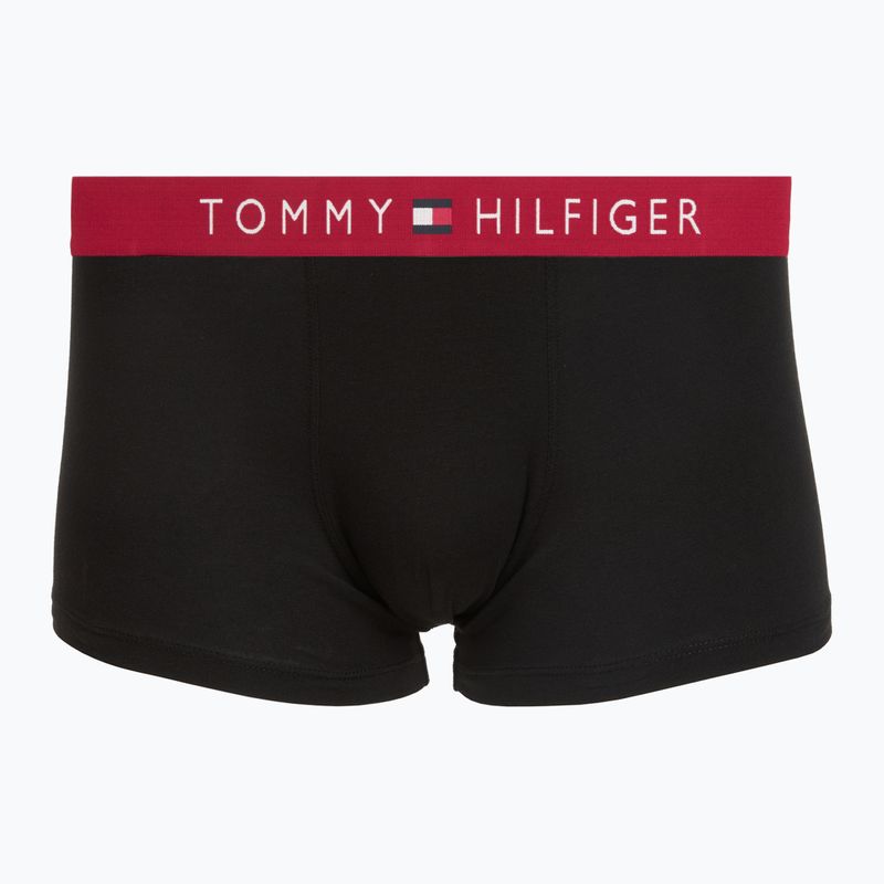 Bokserki męskie Tommy Hilfiger Trunk WB 3 pack medium red/rasp juice/burgundy 3