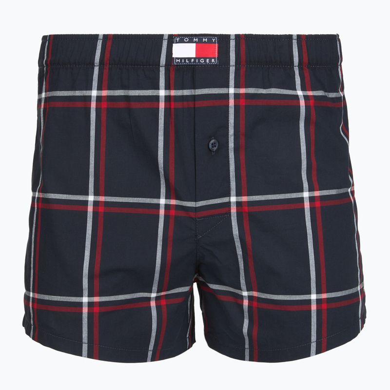 Bokserki męskie Tommy Hilfiger Woven Boxer Print 3 pack rwb foulard/med red/rwb w chck 4