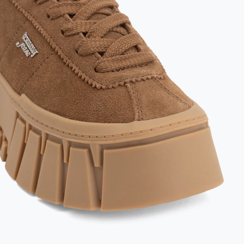 Buty damskie Tommy Jeans Platform Sneaker Suede warm khaki 7