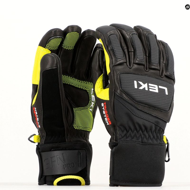 Rękawice narciarskie męskie LEKI Griffin Pro 3D black/lime/white 7