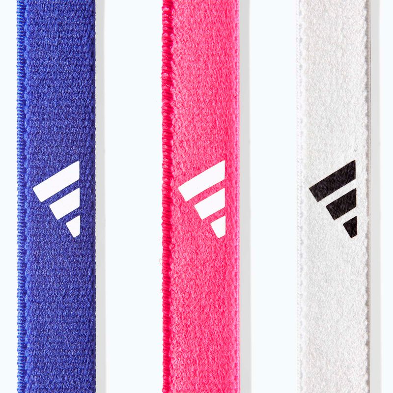 Opaski na głowę adidas Hairbands 3 pack lucid blue/lucid pink/white 3
