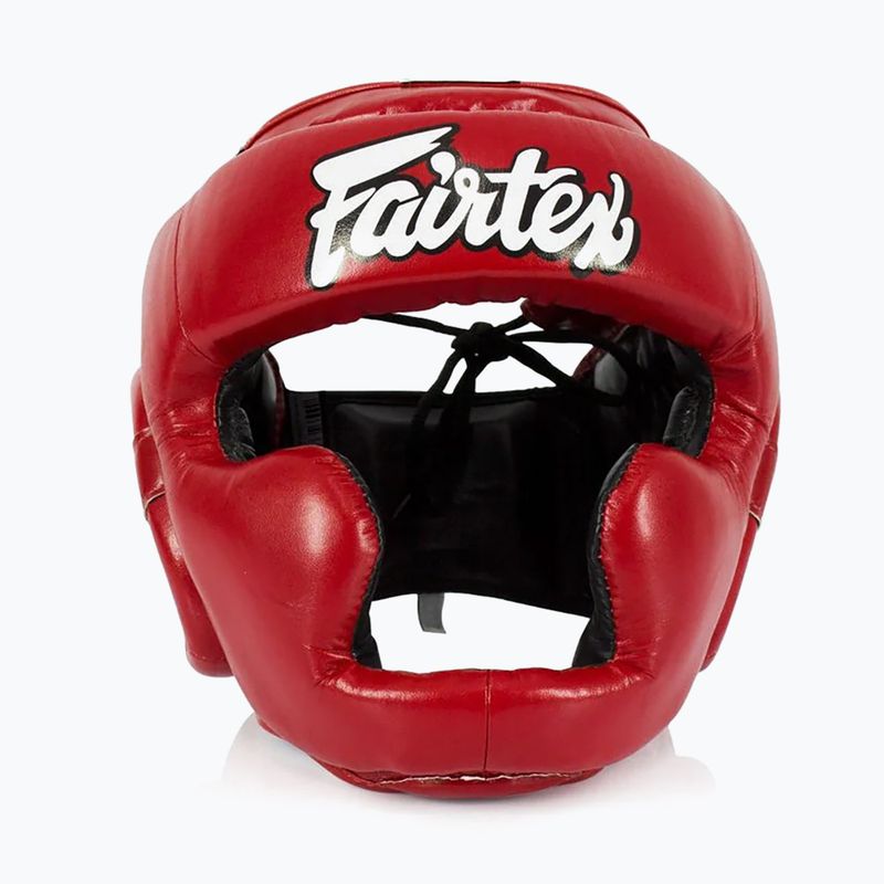 Kask bokserski dziecięcy Fairtex Headguard for Kids red 2