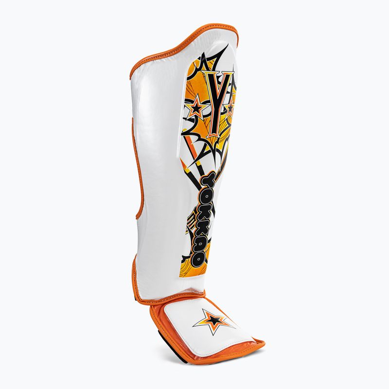 Ochraniacze piszczeli i stóp YOKKAO Pad Thai Shin Guards white 2
