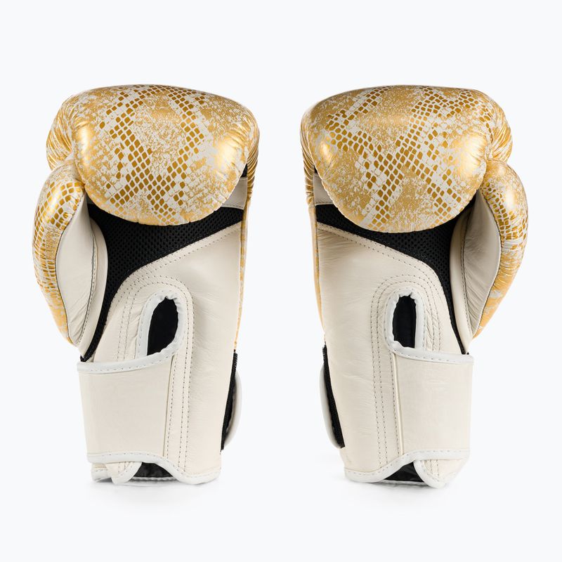 Rękawice bokserskie Top King Muay Thai Super Star Air Snake white/gold 2