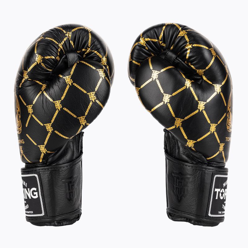 Rękawice bokserskie Top King Boxing Chain black/gold 4