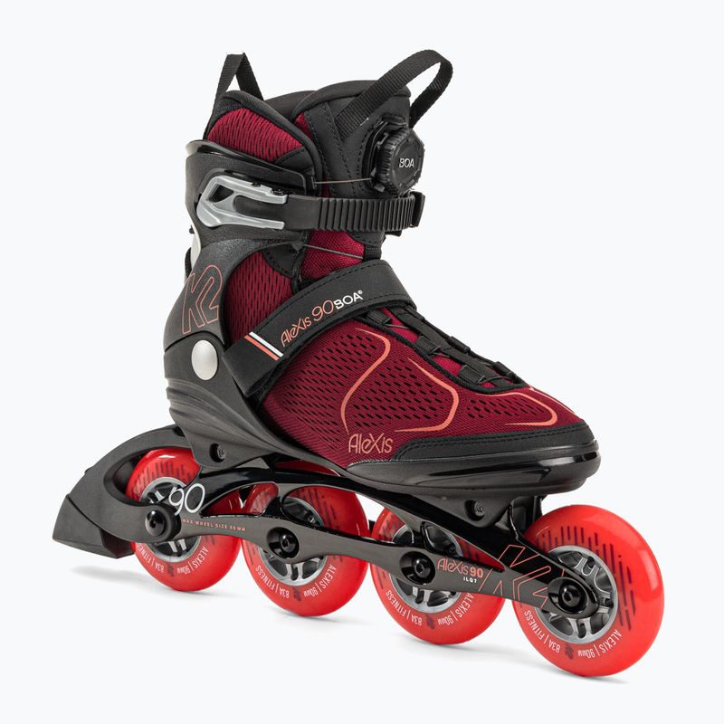 Rolki damskie K2 Alexis 90 Boa purple/black